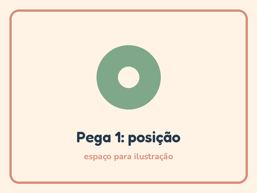 Ilustração da posição para mamar